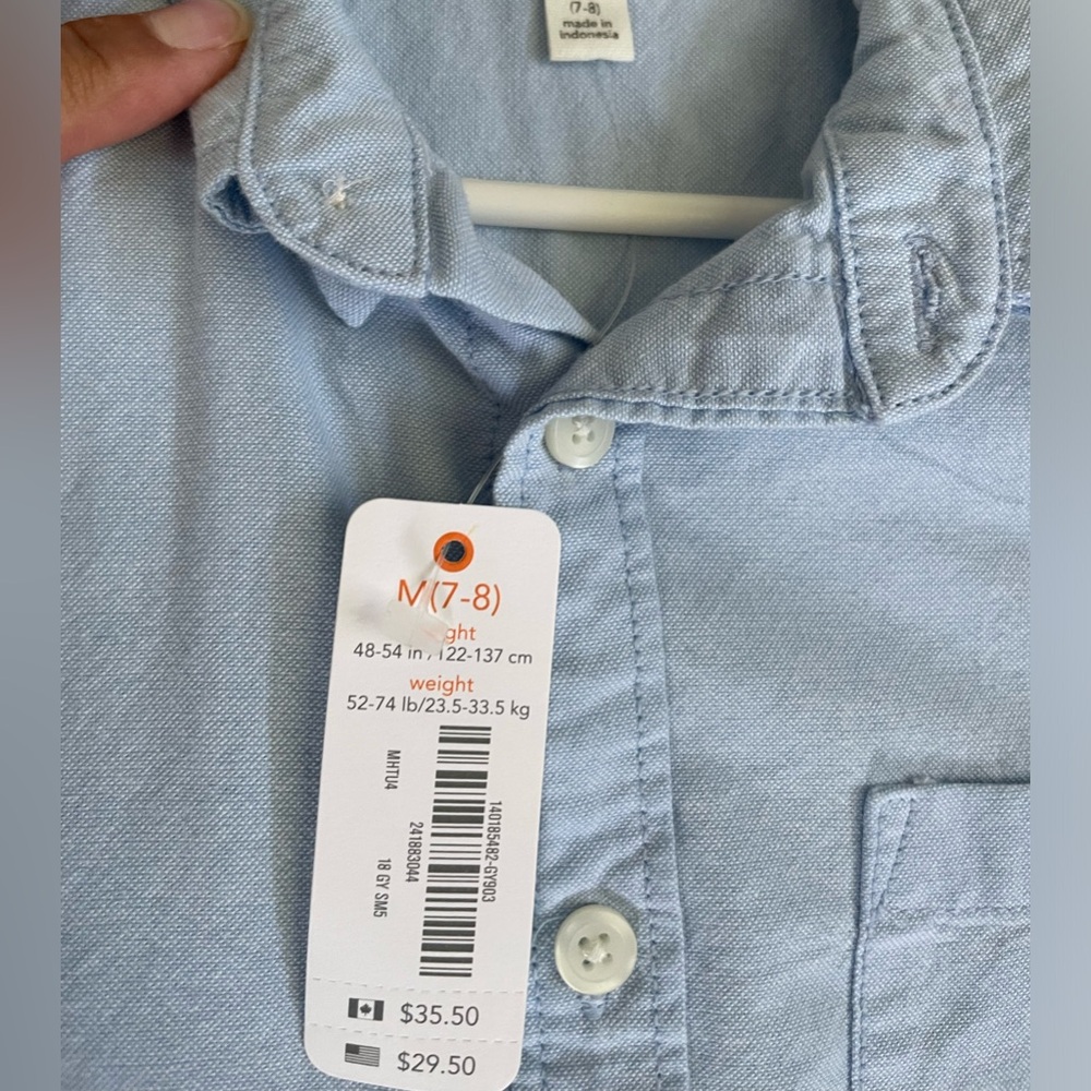 NWT!!! Gymbore boys button down - Picture 3 of 3